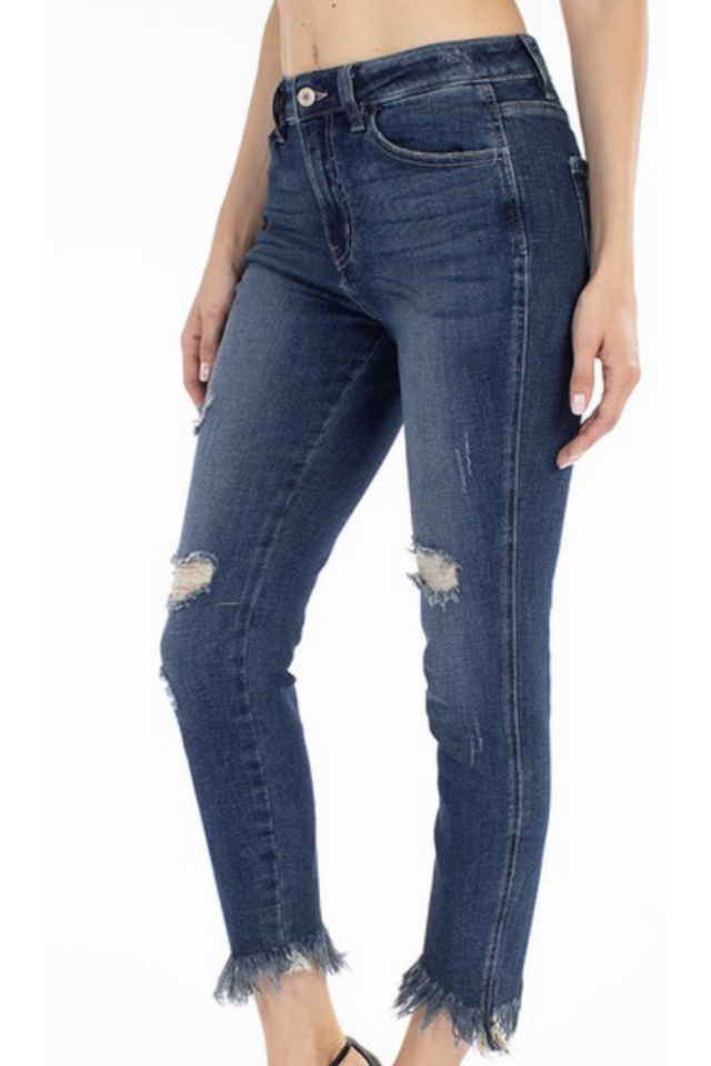 Kancan frayed store ankle jeans