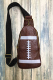 FOOTBALL PRINT CROSSBODY SLING BAG