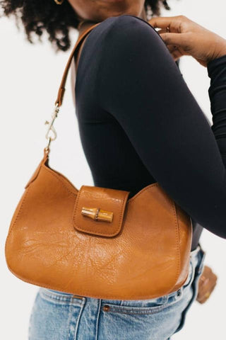 Bamboo Shoulder Bag • Brown