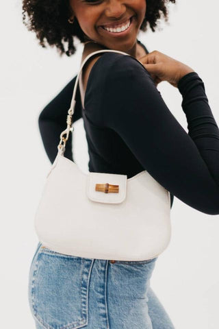 Bamboo Shoulder Bag • Cream