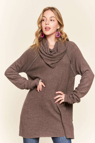 Brushed Knit Tunic (Mocha)