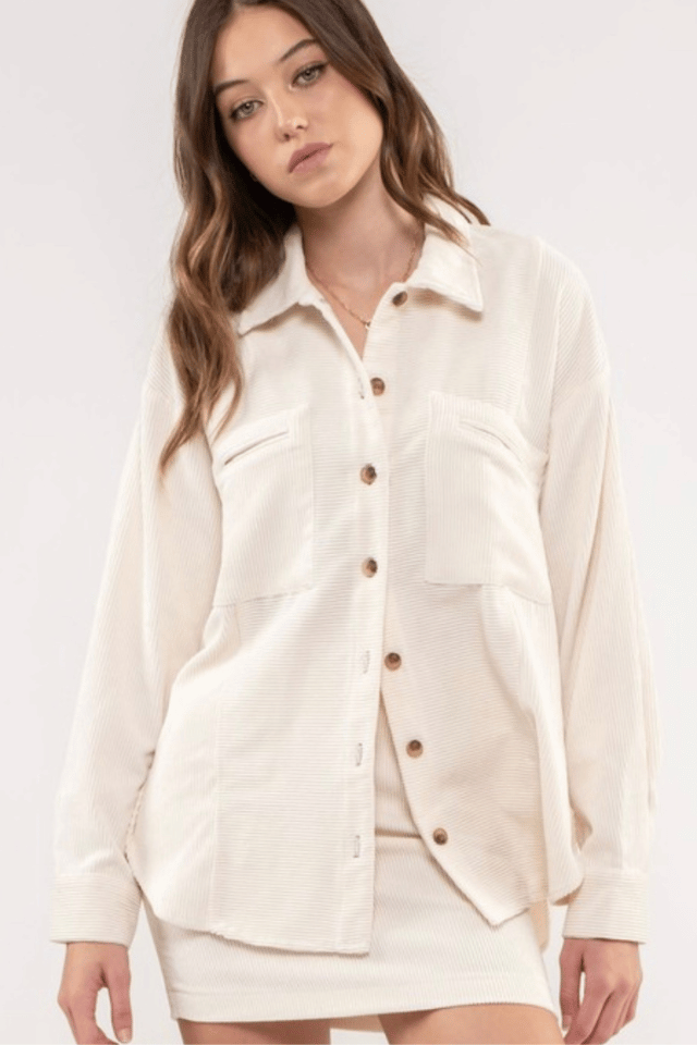 Ivory button up outlet shirt