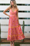 Cut Out Maxi Dress (Pink)