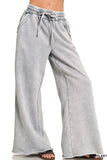 French Terry Palazzo Pants (Sleet)