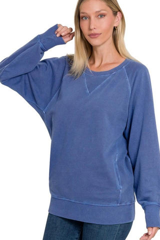 French Terry Pullover (Blue)