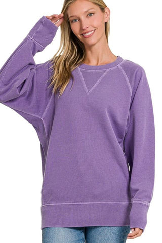 French Terry Pullover (Purple)