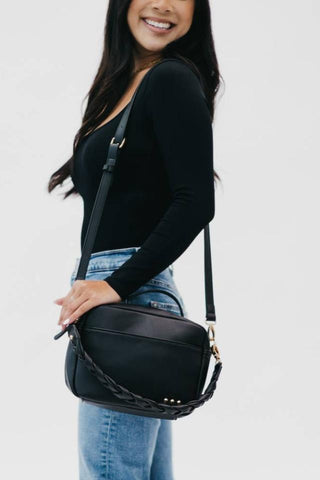 Harriet Handle Crossbody & Shoulder Bag • Black