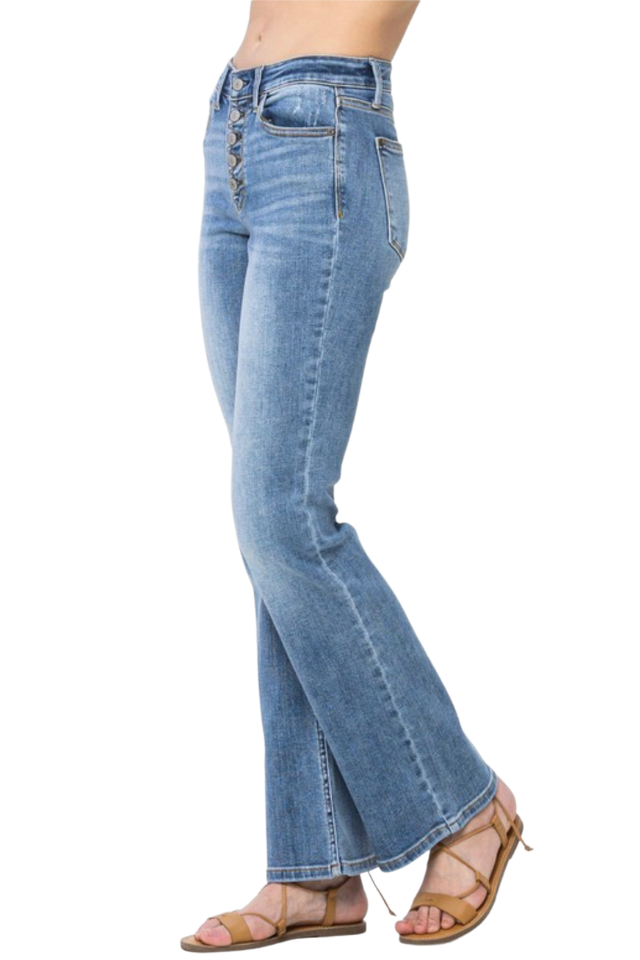 Judy Blue Vintage Button Fly Bootcut Jeans | Village Trends Boutique