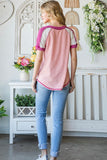 Multi V-Neck Top (Blush)