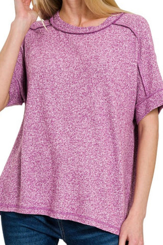 Soft Hi Low Top (Plum)