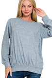 Soft Round Neck Pullover (Light Blue)