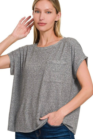 Soft Tee with Pocket (Grey)