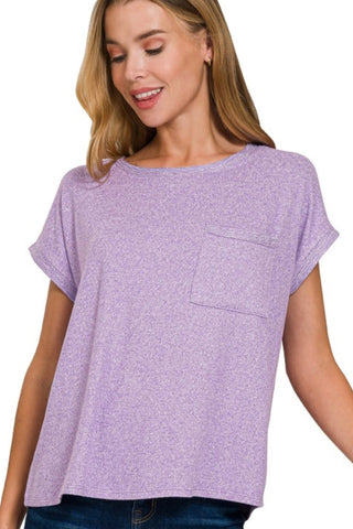 Soft Tee with Pocket (Lavender)