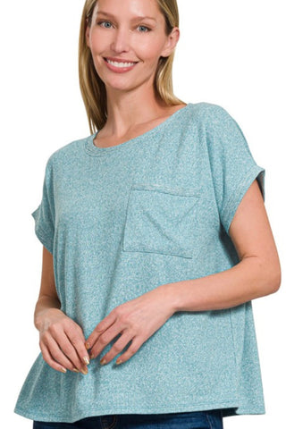 Soft Tee with Pocket (Teal)